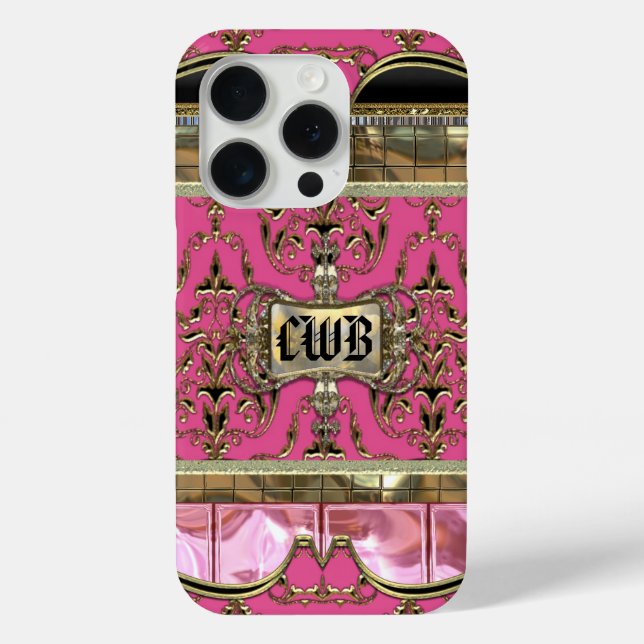 AngelRhyse II Lark beautiful Damask Monogram Case-Mate iPhone Case (Back)