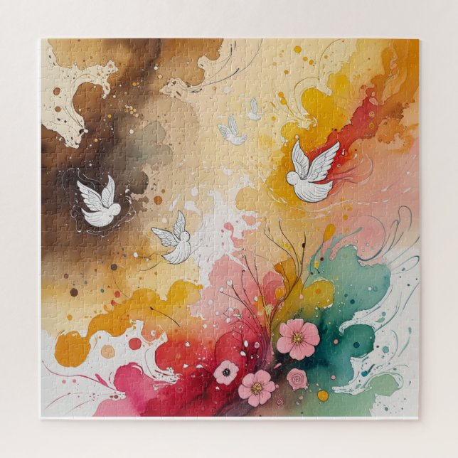 Angels abstrat  jigsaw puzzle (Vertical)