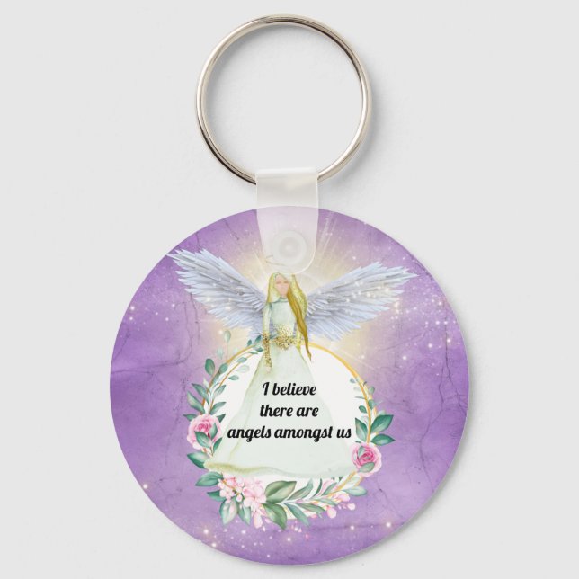 Angels amongst us guardian angel friend key ring (Front)