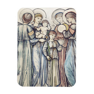 Angels and Children by Sir Edward Burne–Jones Magnet