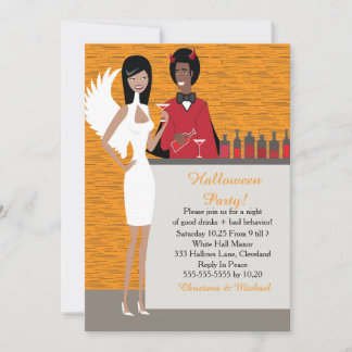 Angels And Devils Halloween Invitation (AA)