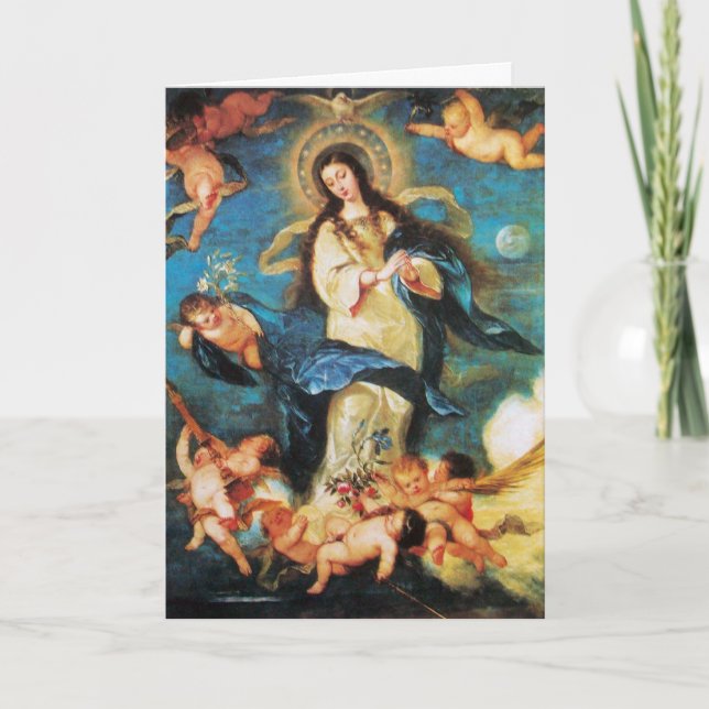 Angels and Immaculate Conception of Virgin Holiday Card (Front)