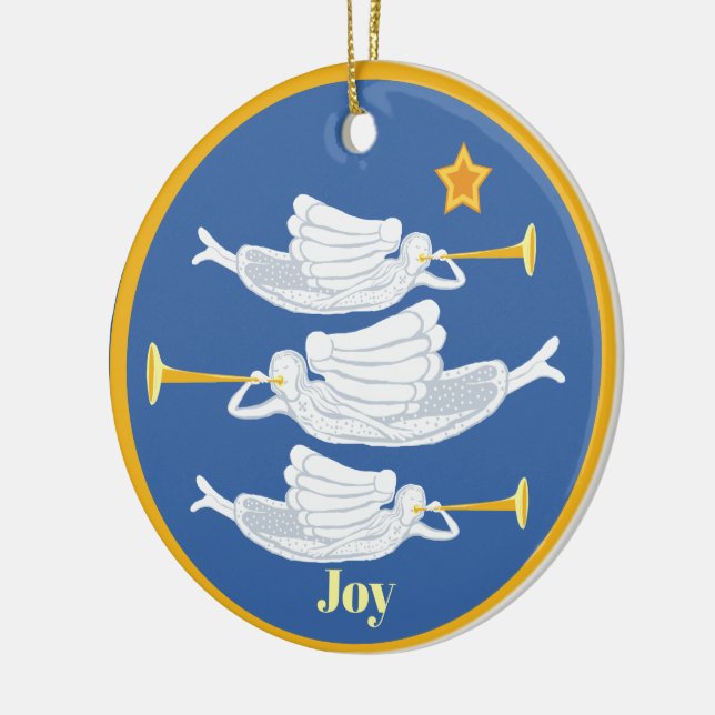 Angels and Jesus Christmas Ceramic Tree Decoration (Left)
