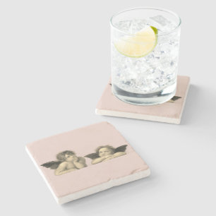 Angels angel - Madonna Sixtina - Raphael - Raffael Stone Coaster