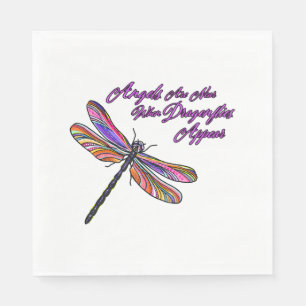 Angels Appear When Dragonflies Are Near - Napkin