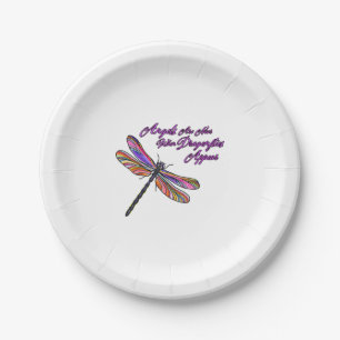 Angels Appear When Dragonflies Are Near - Paper Plate