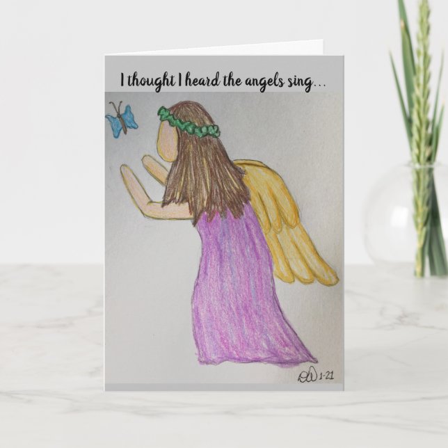 Angels are Surrounding You Folded Greeting Card (Front)