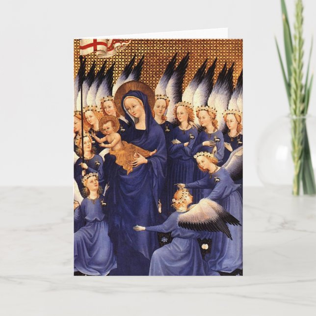 Angels Around Virgin & Child - Wilton Diptych Holiday Card (Front)