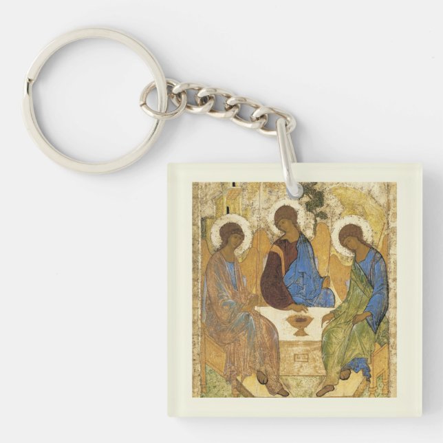 Angels At Mamre Trinity  Key Ring (Front)