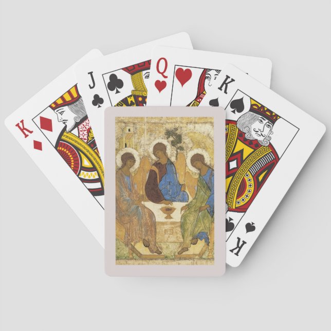 Angels At Mamre Trinity  Playing Cards (Back)