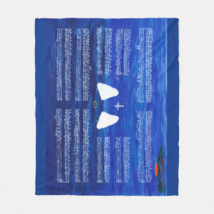 Angels at Work Healing Music Art Fleece Blanket