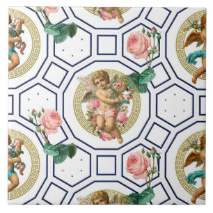 Angels,Baroque,rococo,vintage, Tile