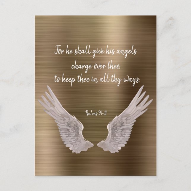 Angels Bible Verse Postcard (Front)