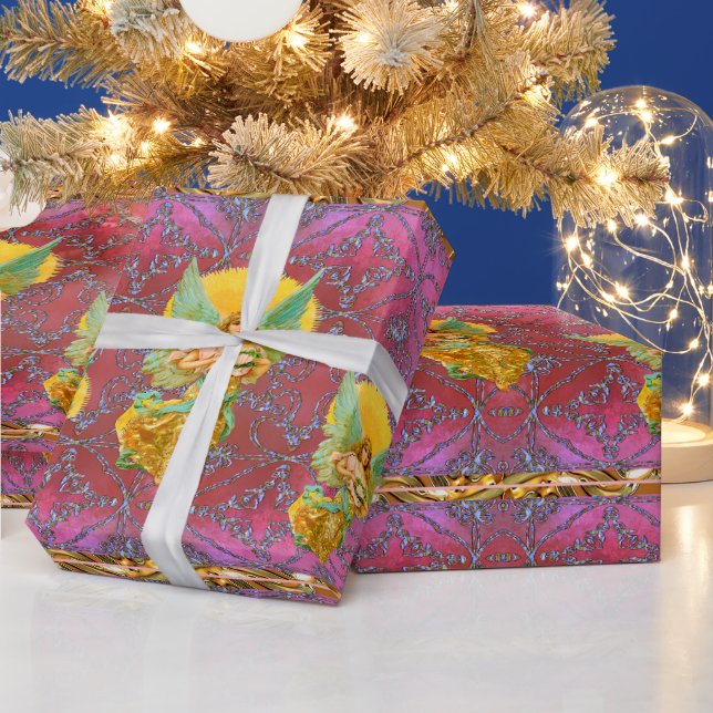 Angels Bringing Good News Holiday Wrapping Paper (Holidays)