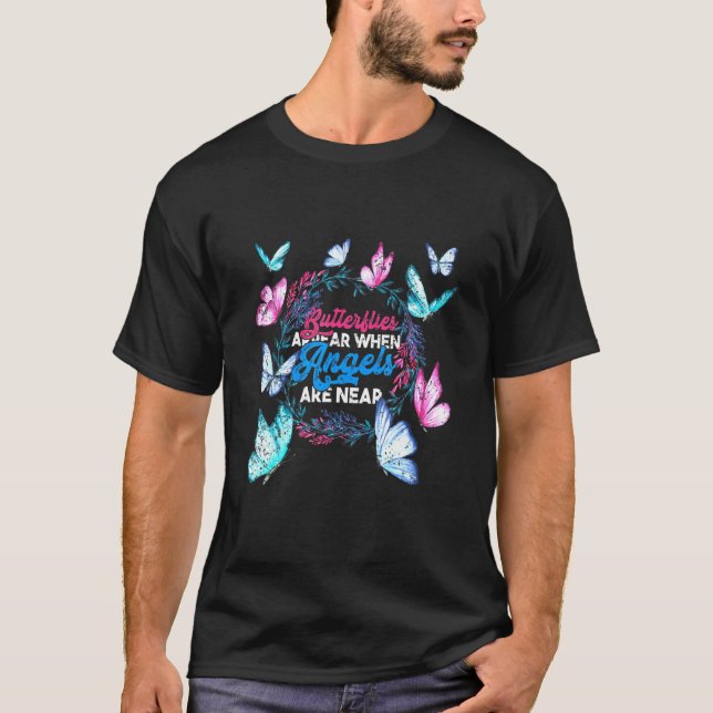 Angels Butterflies Cute Colourful Butterfly T-Shirt (Front)