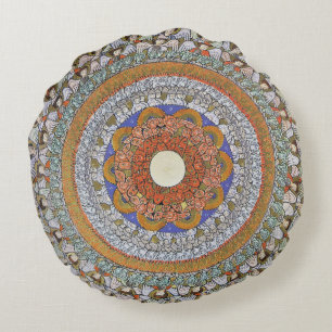 Angels by Hildegard von Bingen Round Cushion