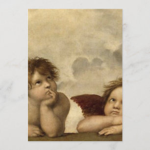 Angels Cherubs Raphael Santi Sistine Madonna Sweet Invitation