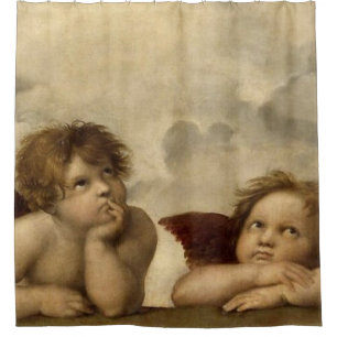 Angels Cherubs Raphael Santi Sistine Madonna Sweet Shower Curtain