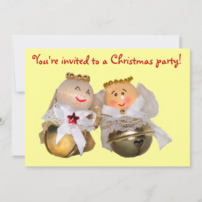 Angels Christmas Party Invitation (Front)