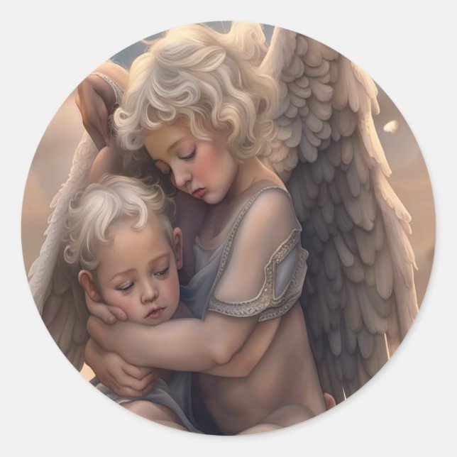 Angels Classic Round Sticker (Front)
