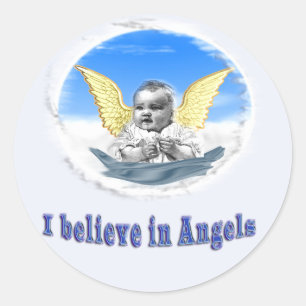 Angels Classic Round Sticker