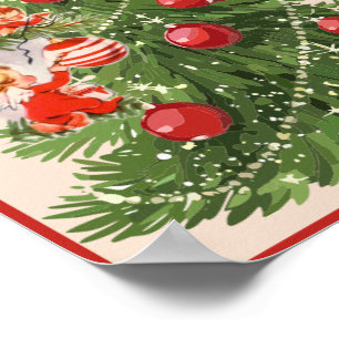 Angels Decorating the Christmas Tree Poster