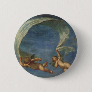 Angels Detail from Adonis Led by Cupids by Albani 6 Cm Round Badge