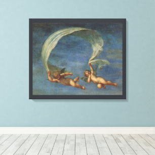 Angels Detail from Adonis Led by Cupids by Albani Canvas Print