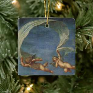 Angels Detail from Adonis Led by Cupids by Albani Ceramic Tree Decoration