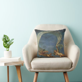 Angels Detail from Adonis Led by Cupids by Albani Cushion