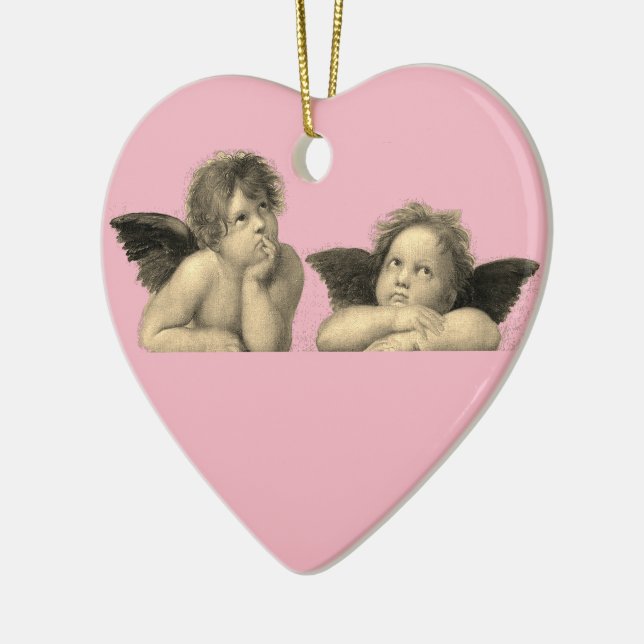 Angels Engel – Madonna Sixtina – Raphael – Raffael Ceramic Tree Decoration (Left)