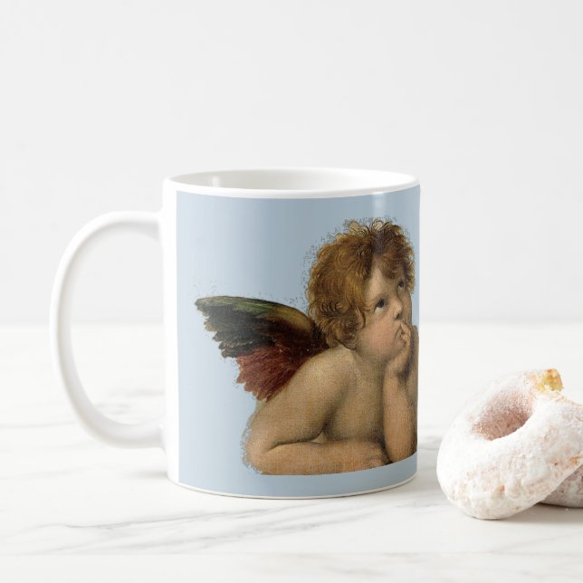 Angels Engel - Madonna Sixtina - Raphael - Raffael Coffee Mug (With Donut)