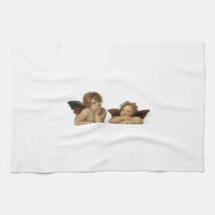 Angels Engel - Madonna Sixtina - Raphael - Raffael Tea Towel