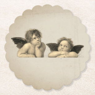 Angels Engel – shabby chic – Raphael – Vinta Paper Coaster