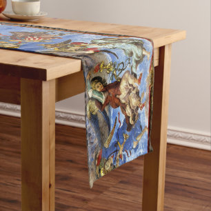 Angels From Assumption and Annunciation by Lippi Long Table Runner