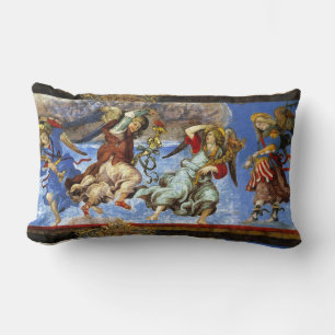 Angels From Assumption and Annunciation by Lippi Lumbar Cushion