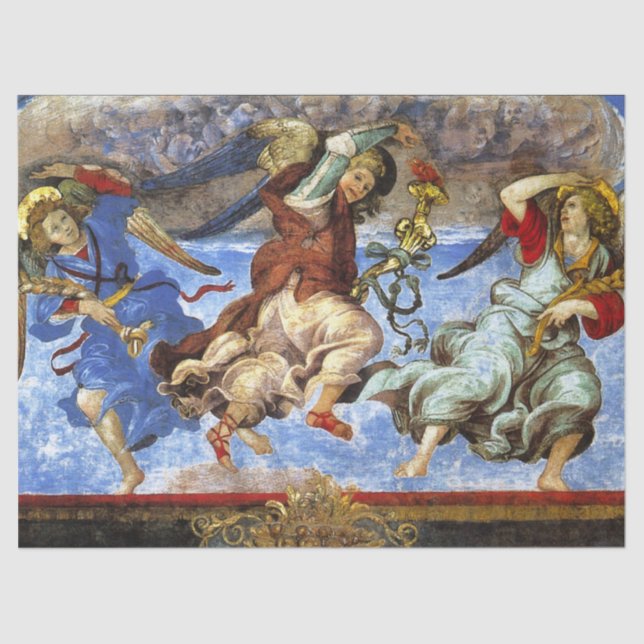  Angels From Assumption and Annunciation by Lippi Tissue Paper (Front)