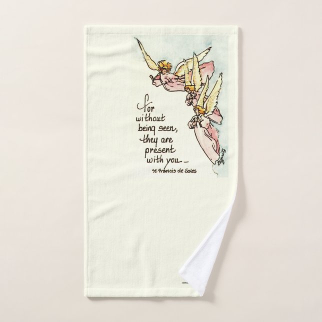 Angels From Clouds with Saying of Comfort for You Hand Towel (Hand Towel)