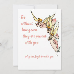 Angels From Clouds with Saying of Comfort for You  Holiday Card