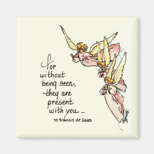 Angels From Clouds with Saying of Comfort for You  Magnet
