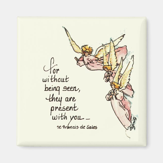 Angels From Clouds with Saying of Comfort for You  Magnet (Front)