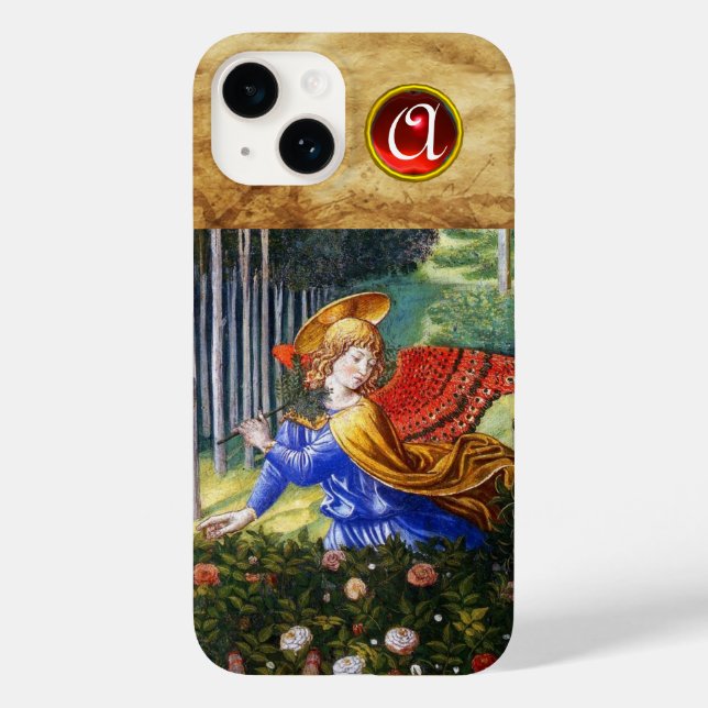 Angels Gathering Flowers in a Heavenly Landscape Case-Mate iPhone Case (Back)