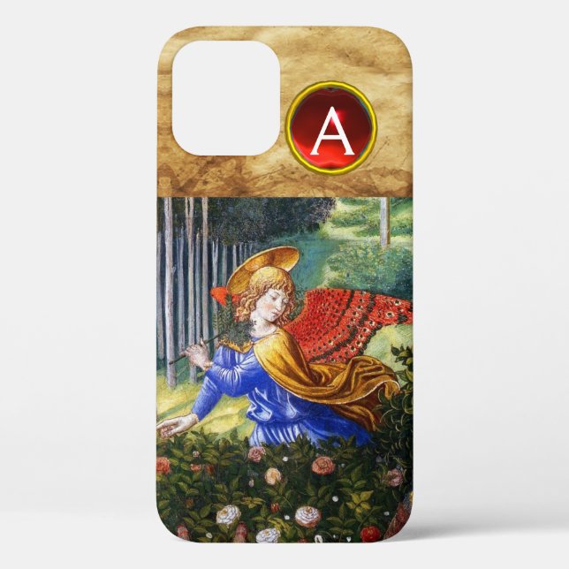 Angels Gathering Flowers in a Heavenly Landscape Case-Mate iPhone Case (Back)