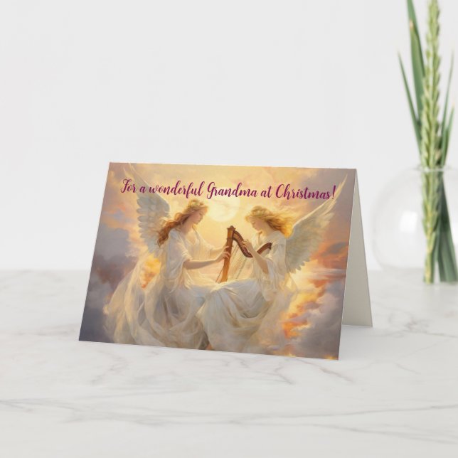 ANGELS GRANDMOTHER CHRISTMAS CARD (Front)