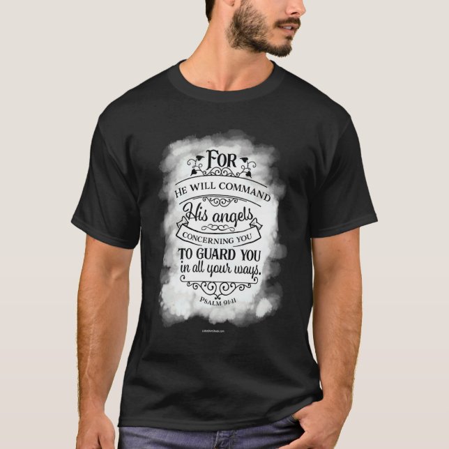 Angels Guard You Christian Bible Verse Religious C T-Shirt (Front)