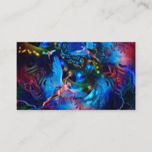 Angels in colourful tunnel business card