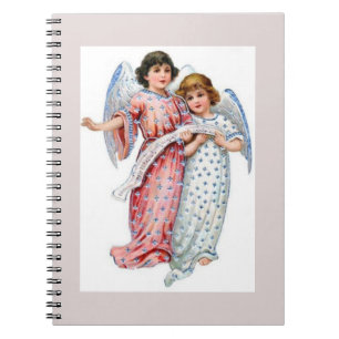 Angels In Pink And Blue Notebook