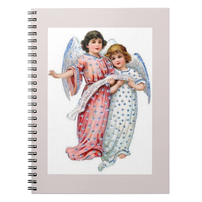 Angels In Pink And Blue  Notebook (Front)