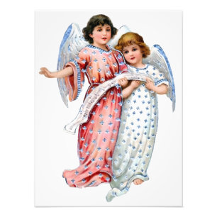 Angels In Pink And Blue Photo Print