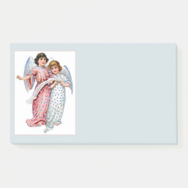 Angels In Pink And Blue Post-it Notes (Front)